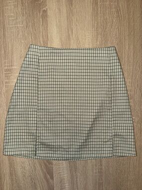 John Galt Green Plaid Skirt